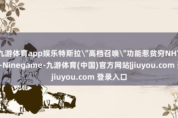 九游体育app娱乐特斯拉
